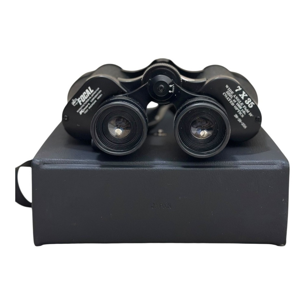 FOCAL 7x35 Wide Angle Field 10 Degree Coated Optics‎ Binoculars Japan With Case